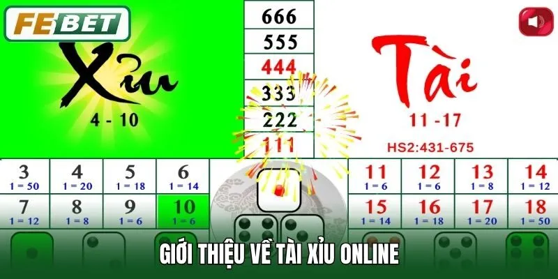 Tài Xỉu Online - Game Cá Cược Hay Tại Febet, Thưởng Lớn 1 Giới thiệu về tài xỉu online